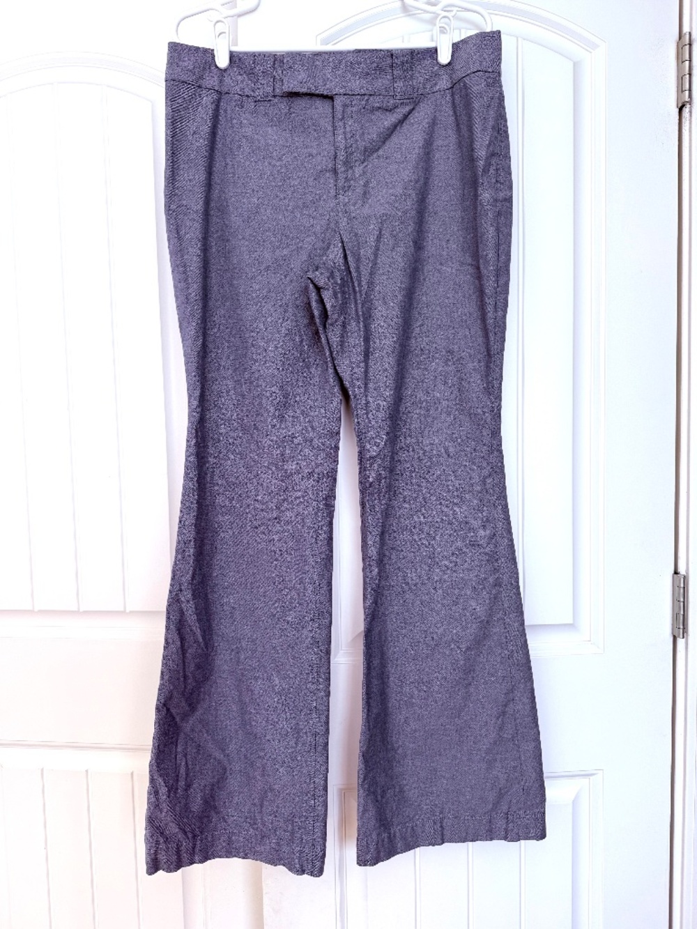 Banana Republic Martin Fit Bootcut Pants Size 12 Blue Cotton Career Trousers